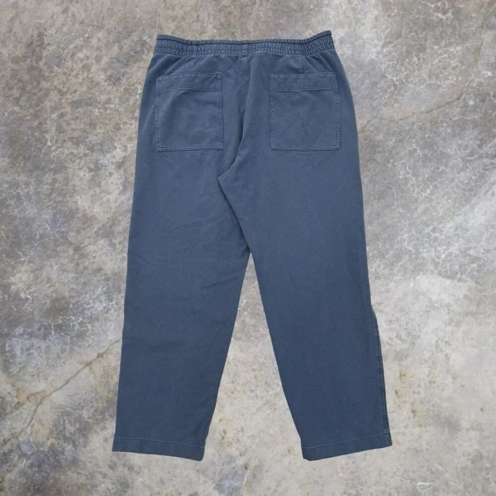 UNIQLO Washed Jersey Easy Ankle Pants Men’s L Blue Elastic Waist Cotton Japan